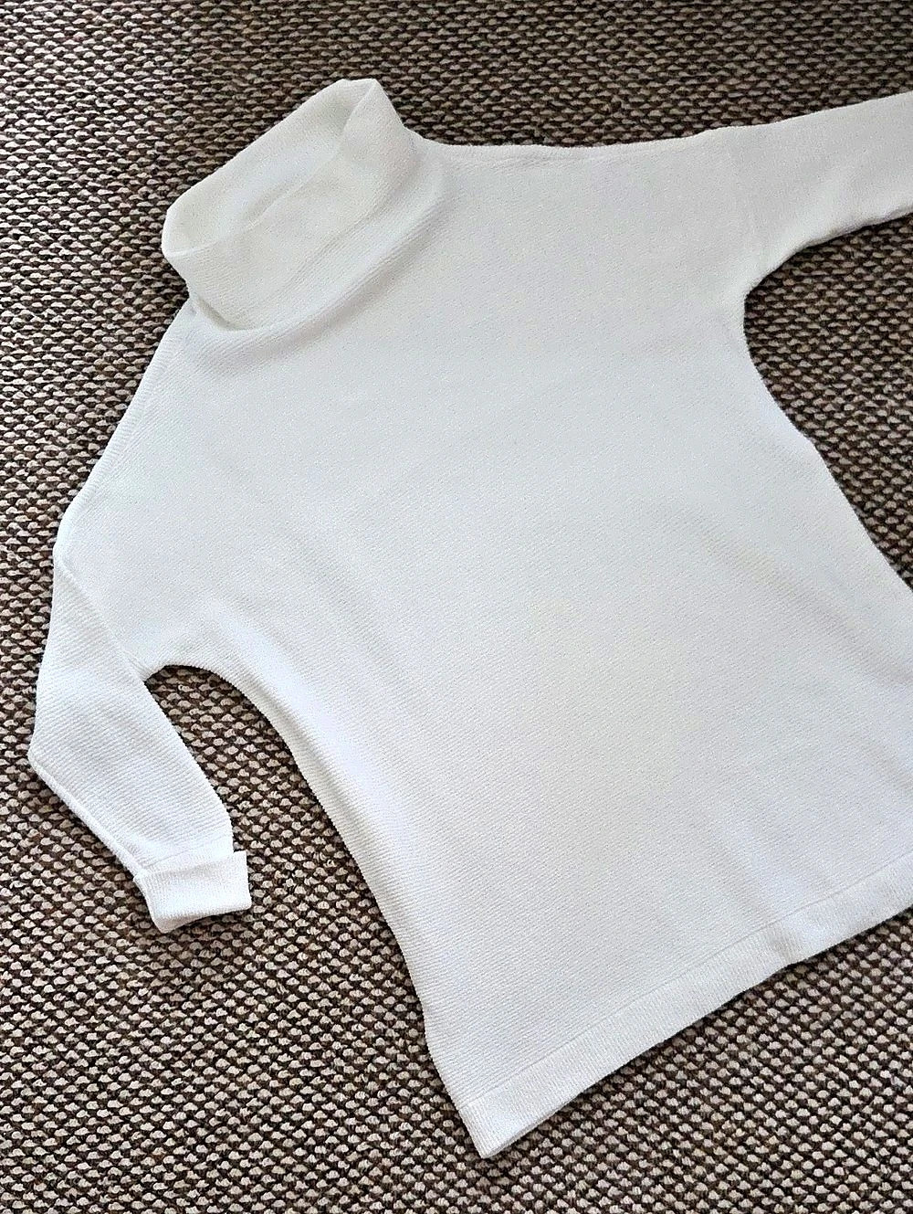 Free People Oversized White Cowl Neck Sweater